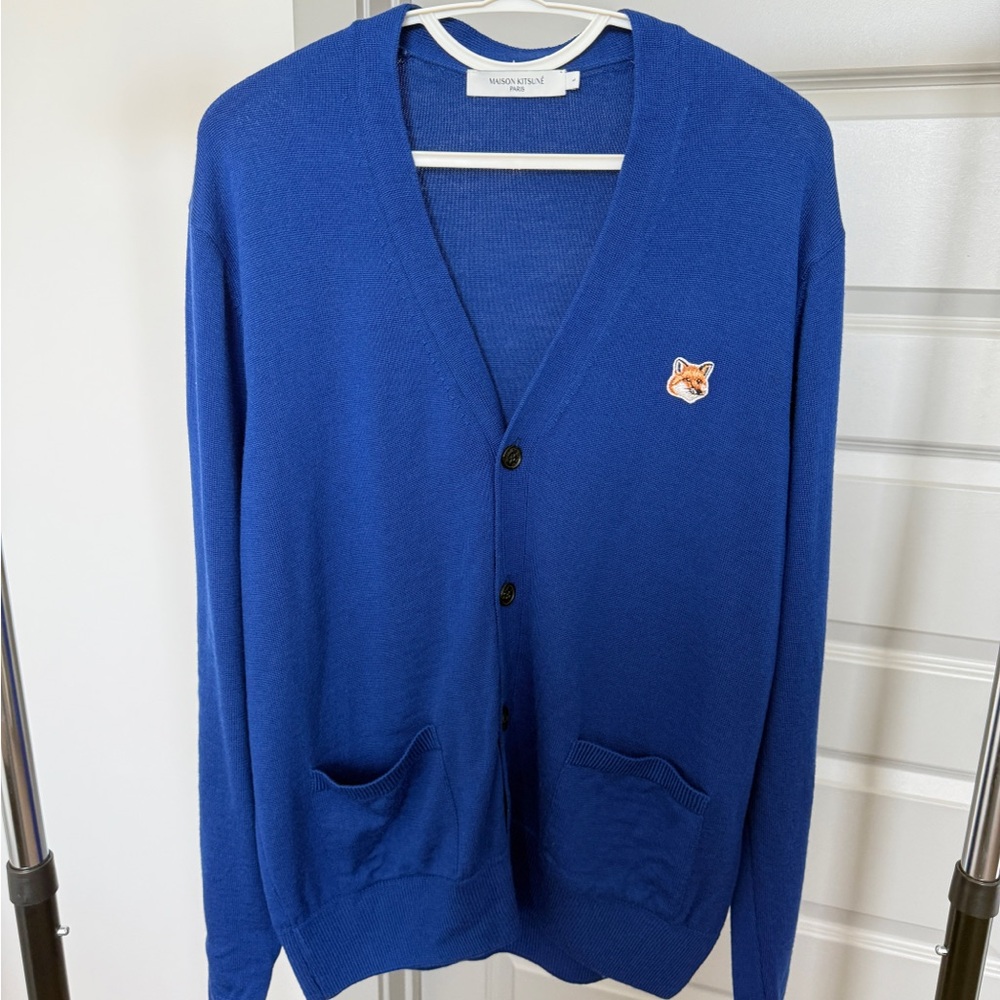 MAISON KITSUNE Blue Men's Wool Sweater